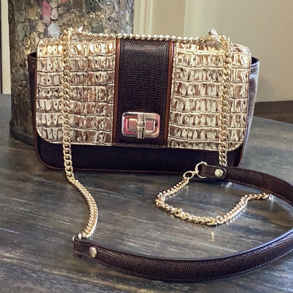 Brahmin Rosa Ganache Berryline Leather Convertible Bag NWT